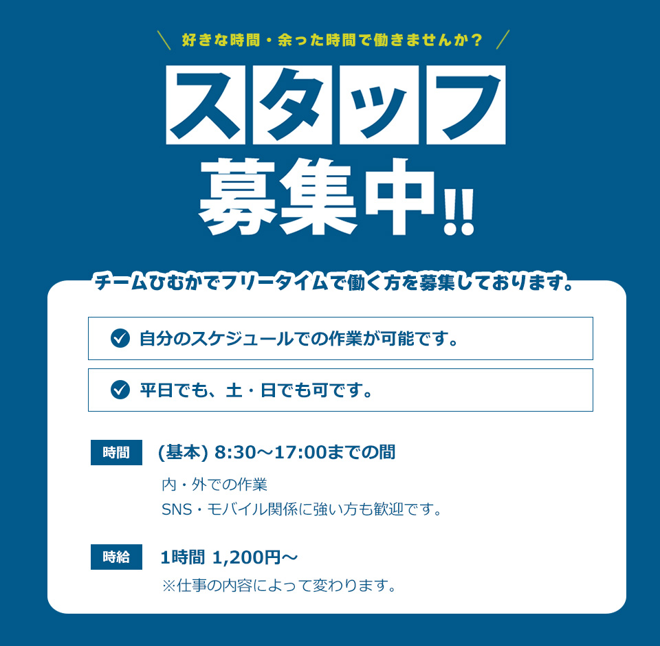 スタッフ募集